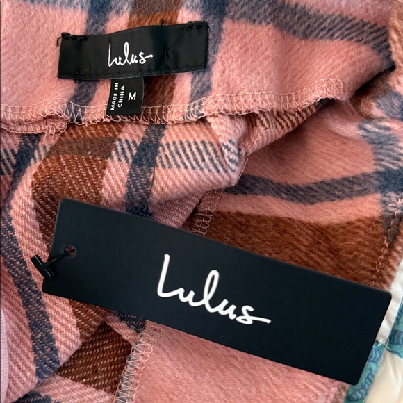 Lulus Spence Pink Plaid Mini Skirt - Size M - Picture 4 of 6
